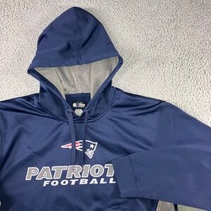 NFL New England Patriots Football Hoodie Sweatshirt Men XL Navy Graphic Pullover